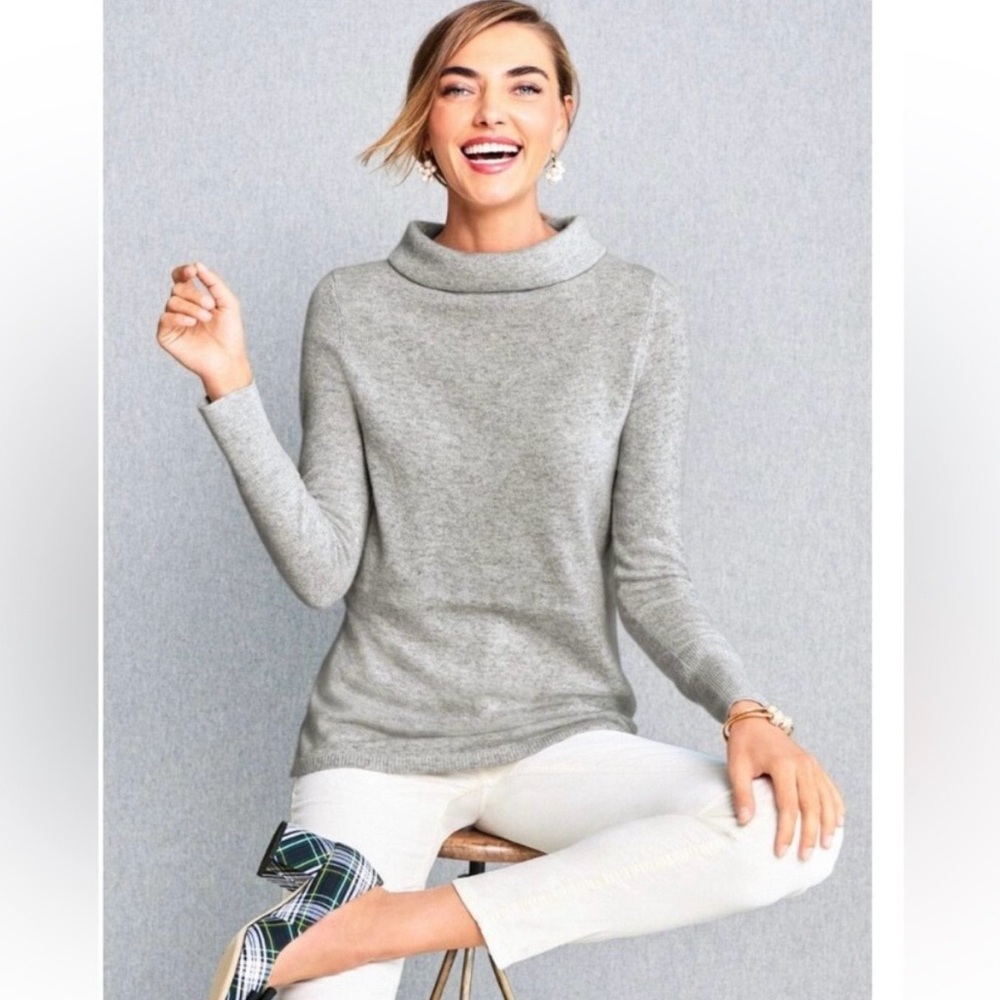 Talbots Women's Cashmere Sabrina
Gray Speckled Sweater Sz XL
